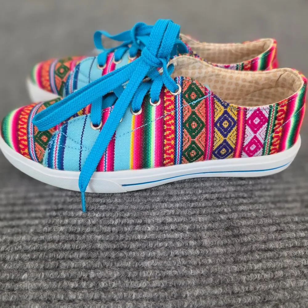 Inkkas Bluebird Peruvian Low-Top Multicolor Lace-Up  Sneakers Women's 8/Men's 6